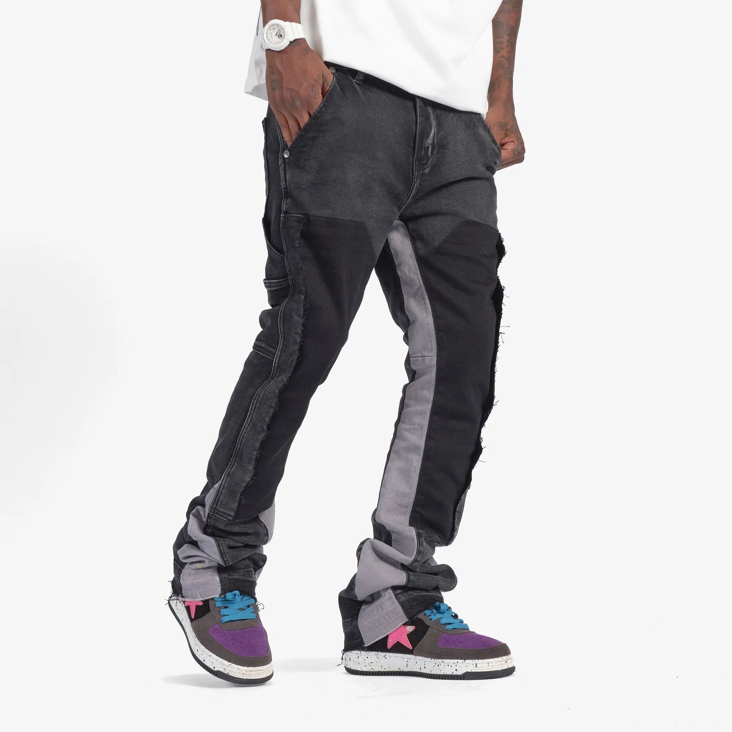 SUGARHILL "Revolver" Stacked Denim (black/grey) SH24-FALL-33