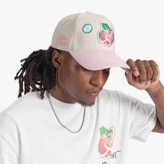 SUGARHILL "All Natural" Hat (cream/pink corduroy)