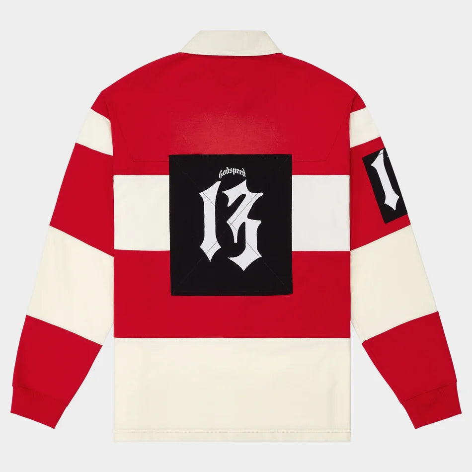 GODSPEED Classic Field Rugby Shirt (Off White/Red)
