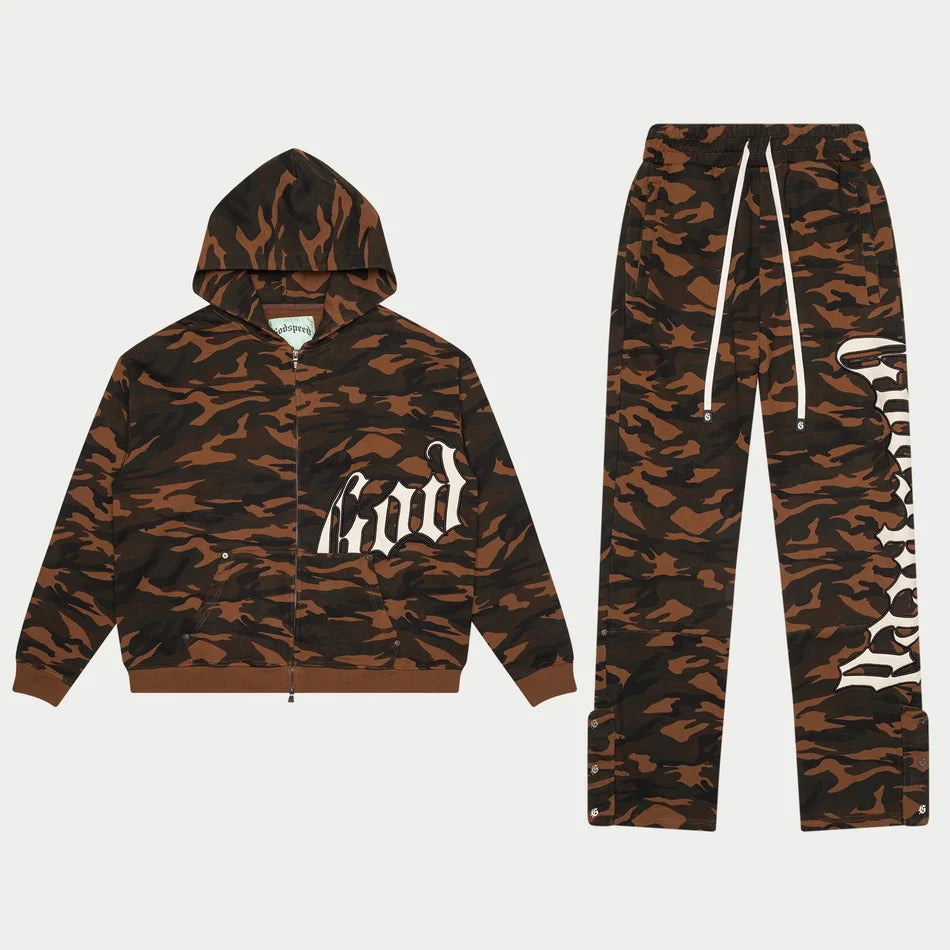 GODSPEED OG Logo Sweatsuit (Brown Camo)