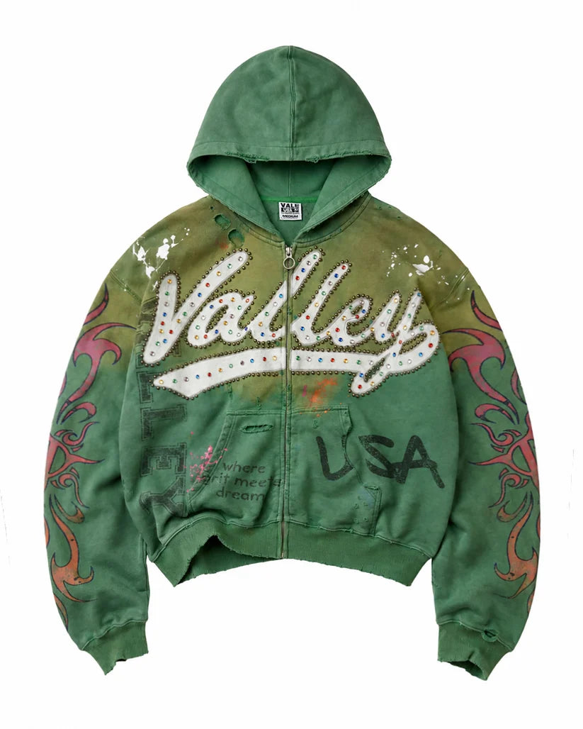 VALLEY DREAMS VALE FOREVER INFERNO ZIP UP HOODIE