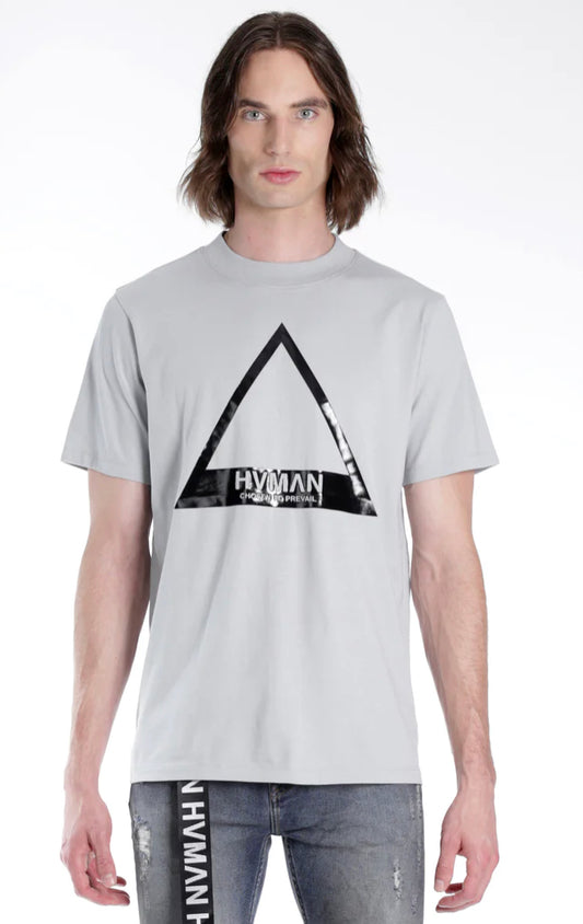 TRIANGLE LOGO TEE IN GHOST-322A1-TT23B