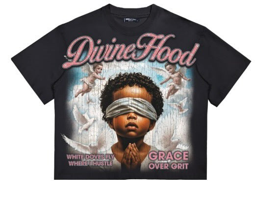 Roku studio  - Divine Hood Boxy Tee - Black