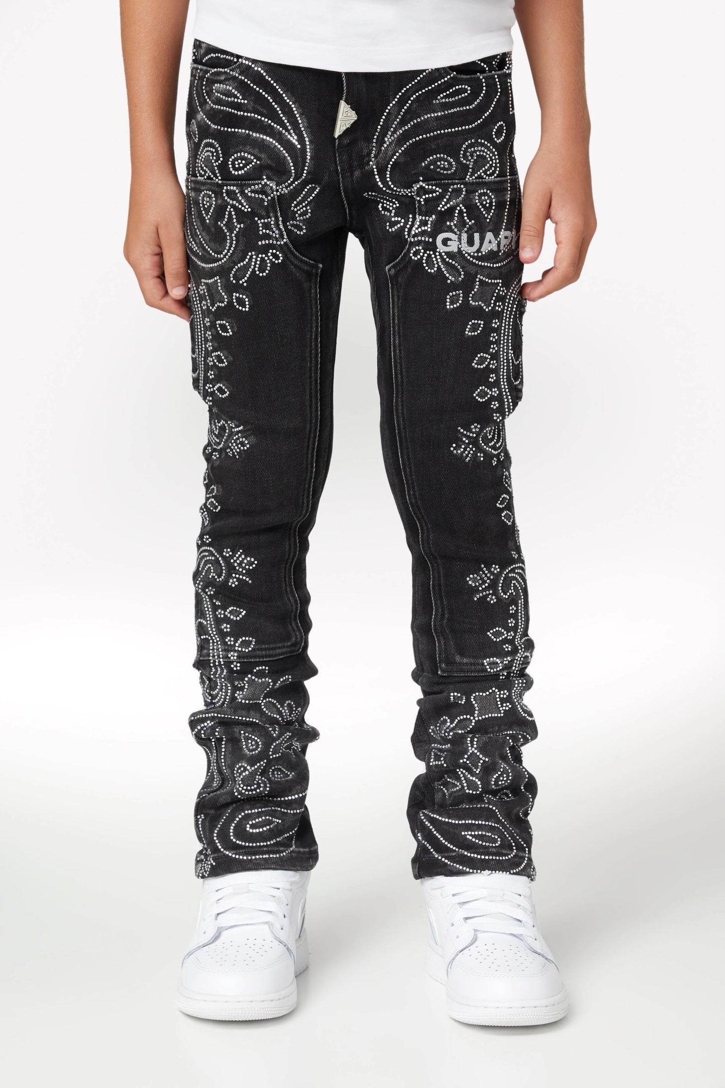 Vintage black paisley women’s. Denim