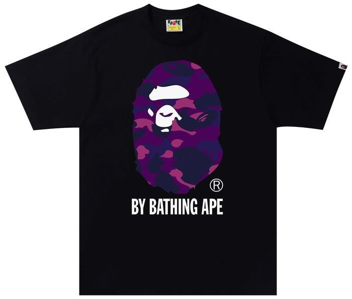 A Bathing Ape -Babe Camo Ape Head T-Shirt 'Black Purple'