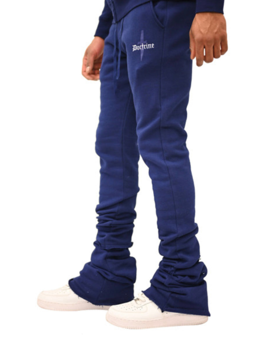 Super Stacked Doctrine Sweatpants - Flared Joggers-DBOO24