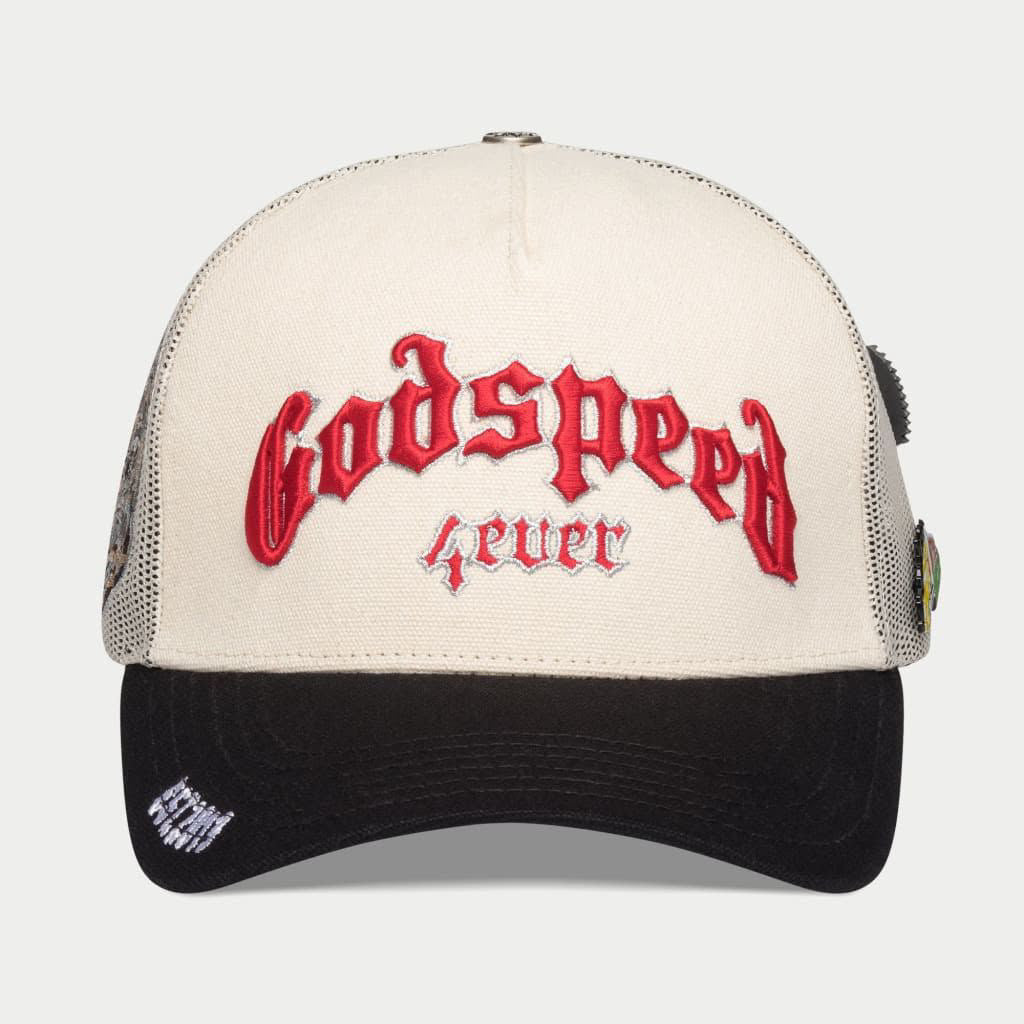 Godspeed FOREVER TRUCKER HAT (WHITE/BLACK)