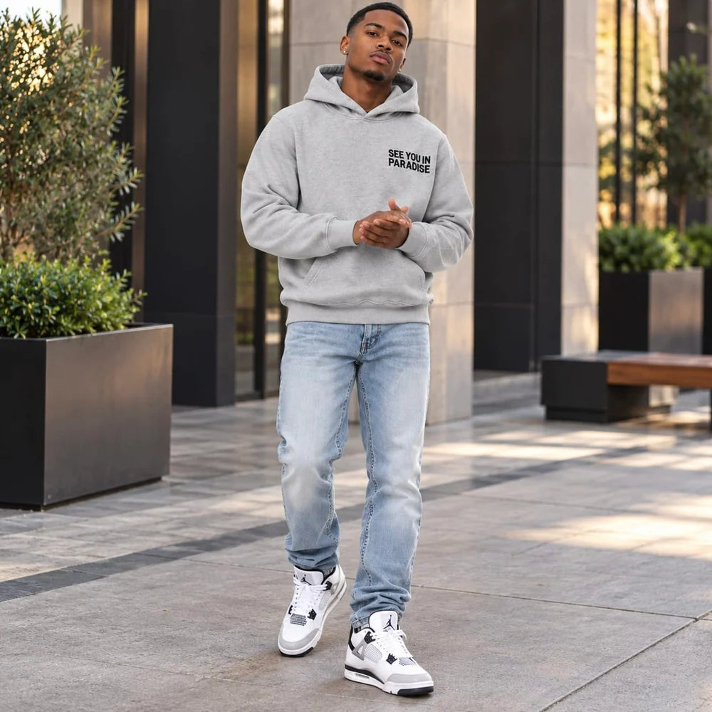 See You In Paradise Wingspan Hoodie (Heather Charcoal/Black) 8816H