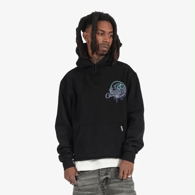 Sugarhill HELLISH” CROPPED HOODIE (BLACK VINTAGE)