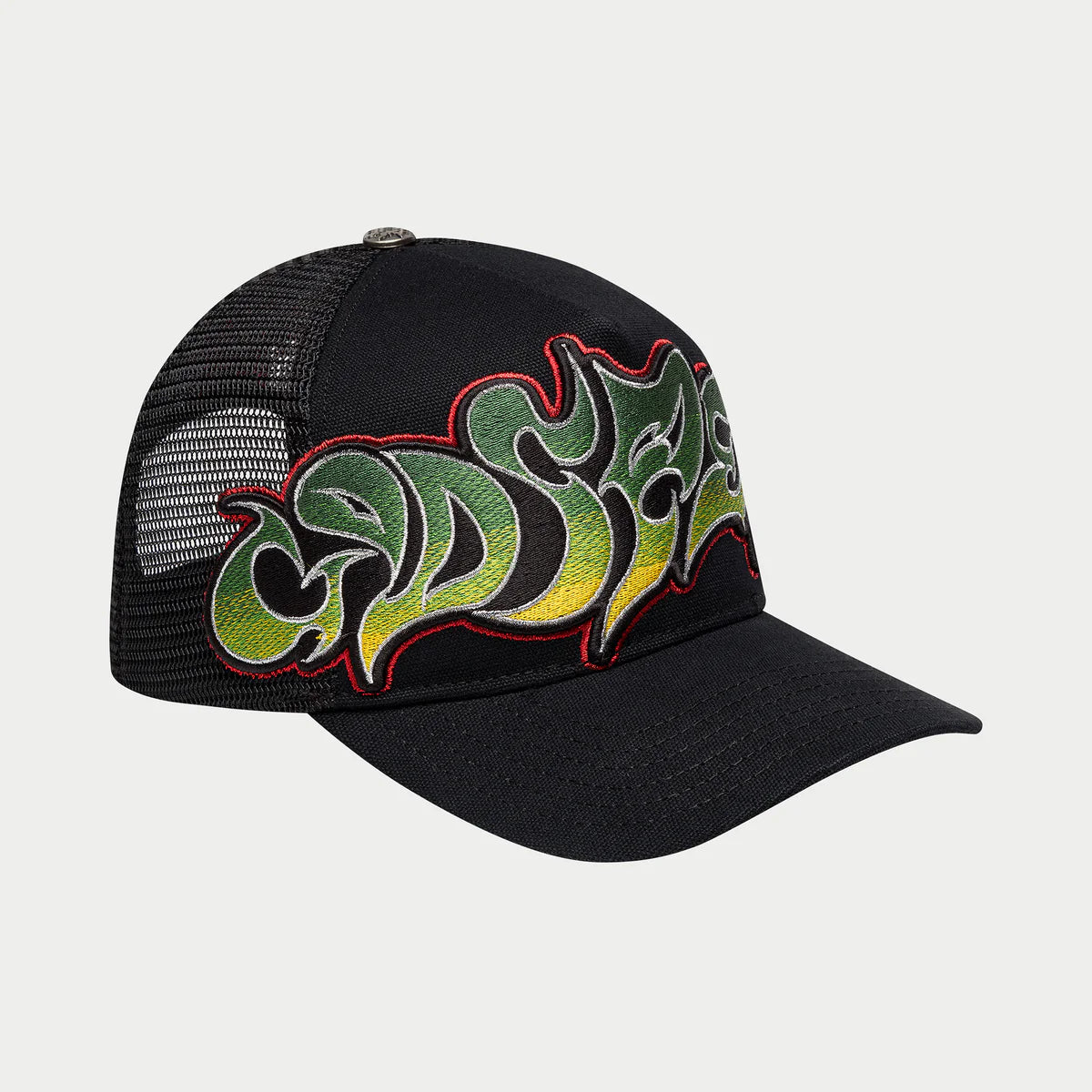 GODSPEED-GS Neo Trucker Hat (Black/Yellow/Red)