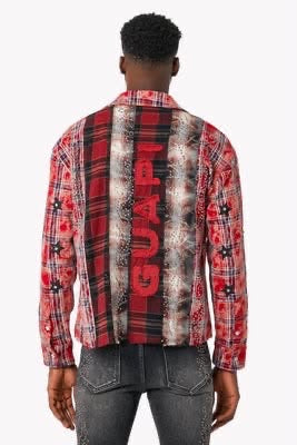 GUAPI BLOOD-RED-PATCH-FLAN Blood Red Patch Flannel RED