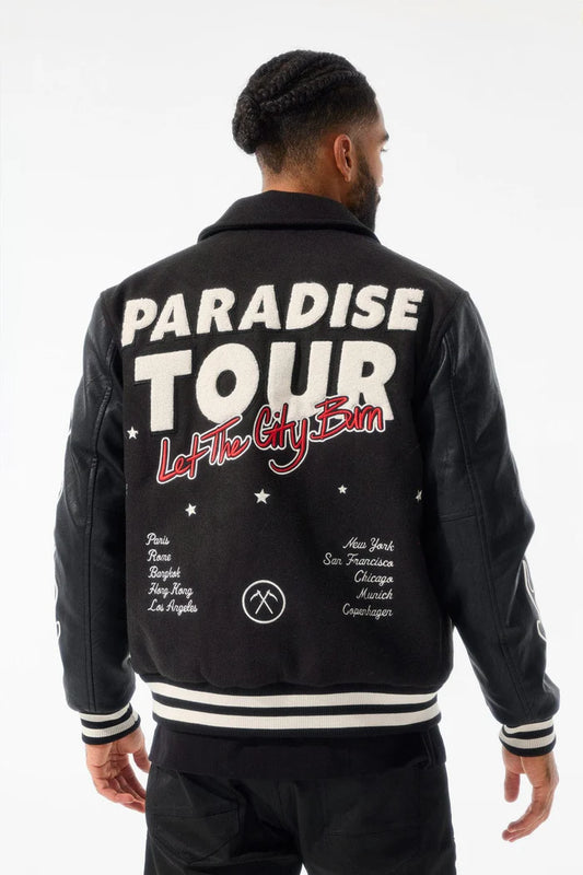 JORDAN CRAIG Paradise Tour Varsity Jacket (Black) 91632