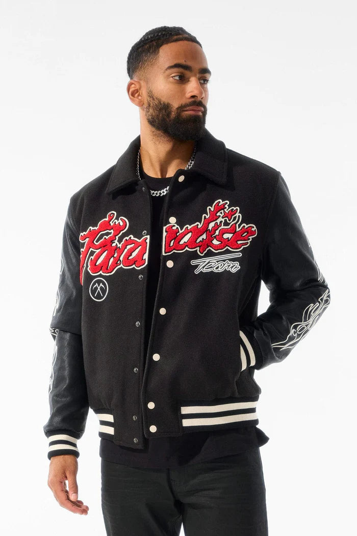 JORDAN CRAIG Paradise Tour Varsity Jacket (Black) 91632