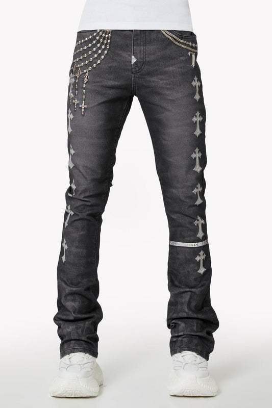 GUAPI OBSIDIAN BLACK HEAVENS VAULT DENIM Jeans