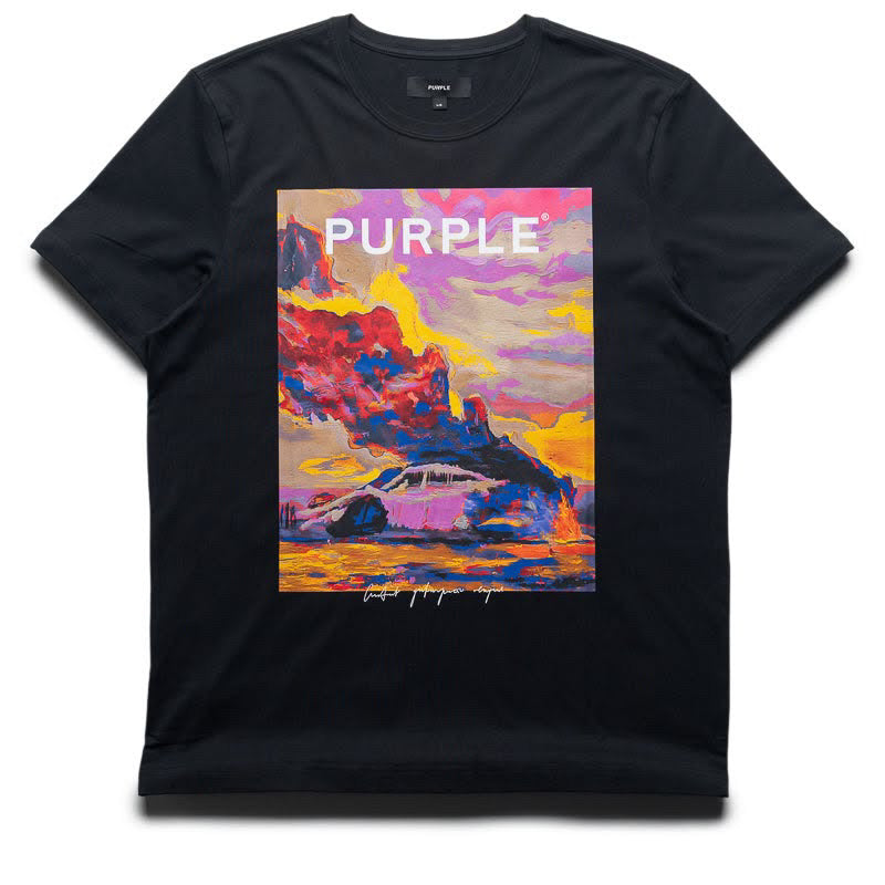 PURPLE T-SHIRT - BLACK - P109-CBBF425