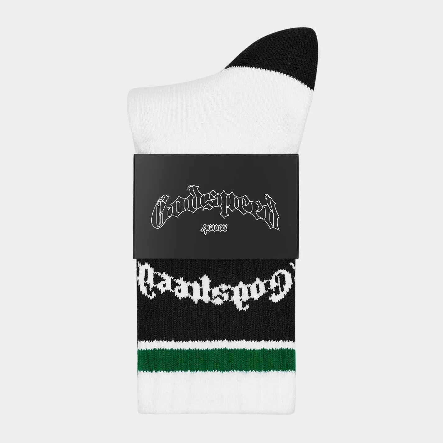 Godspeed OG Striped Socks White Green