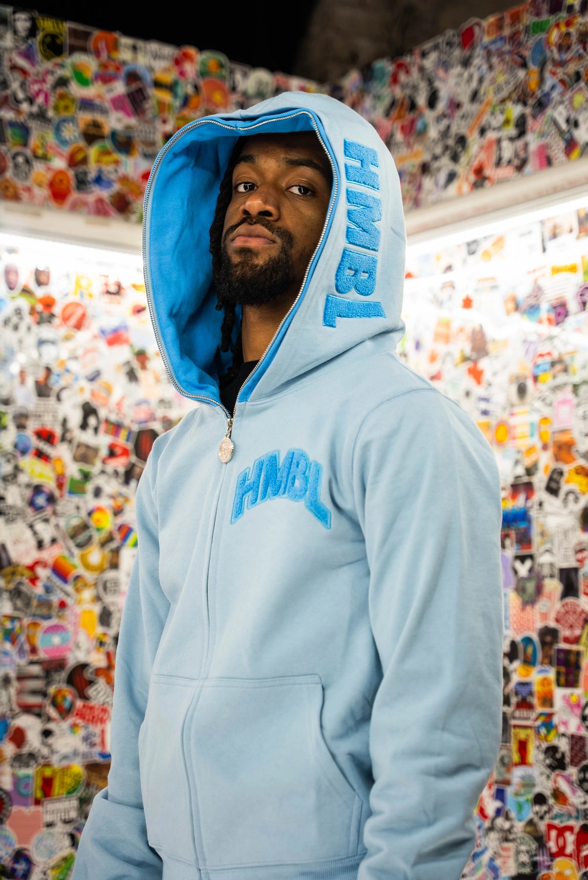 HMBL OG Baby Blueberry Double Full Zip Hoodie