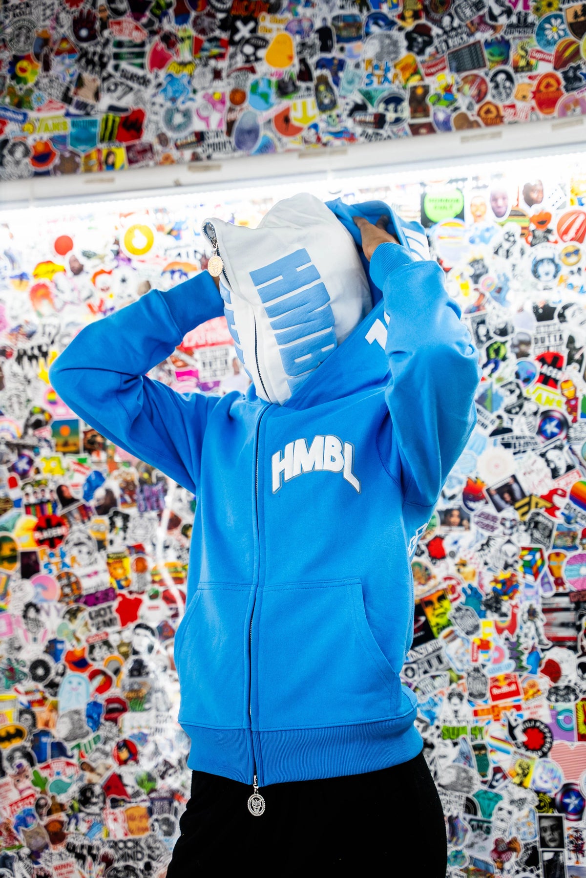 HMBL OG Electric Blue Double Full Zip Hoodie