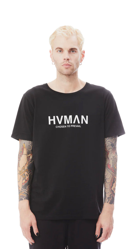 BASIC LOGO CREW NECK TEE IN BLACK-38B0-T10A