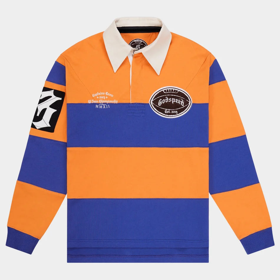 GODSPEED Classic Field Rugby Shirt (Orange Blue)