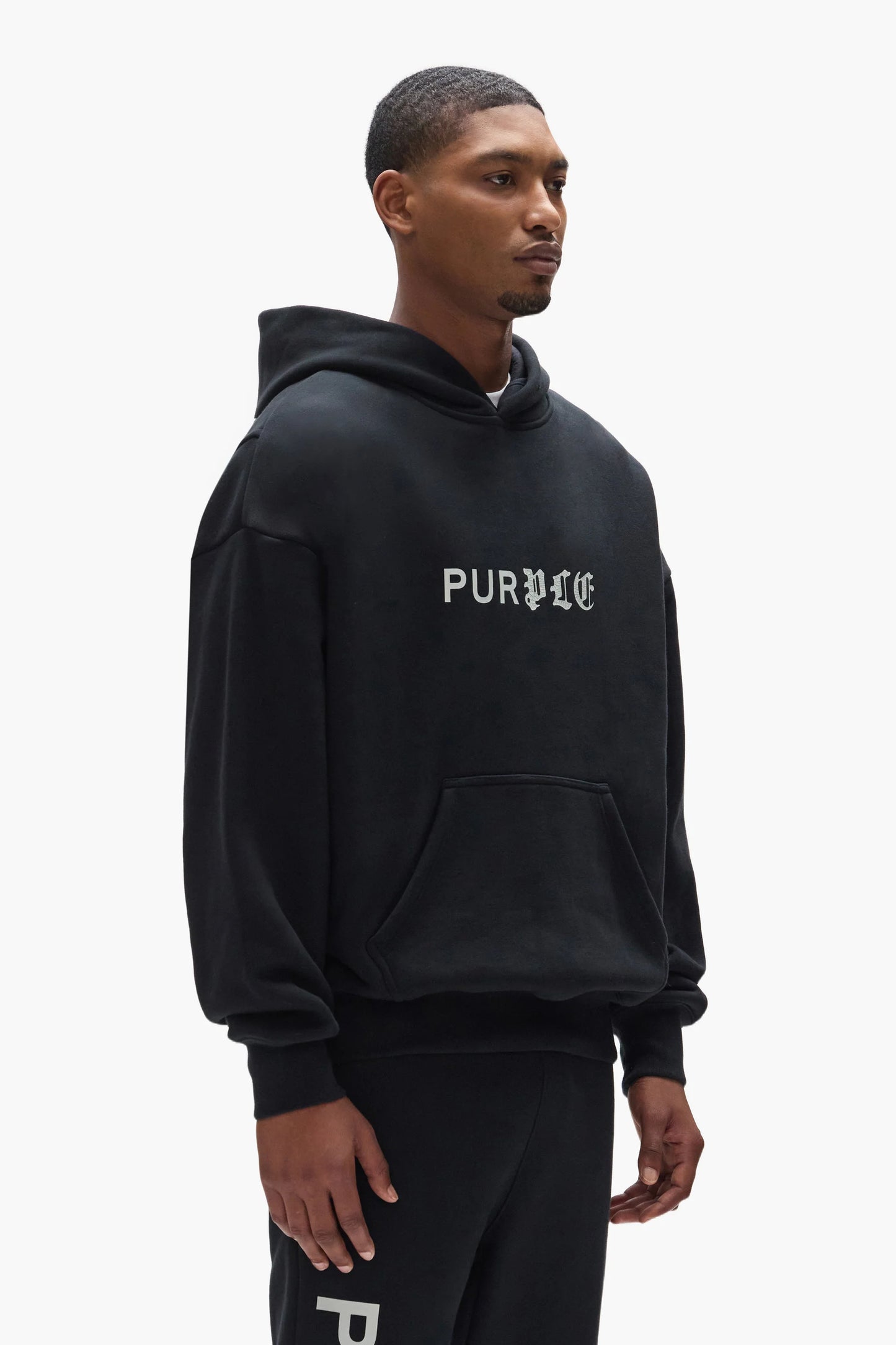 PURPLE-Half & Half Hoodie-P401-HFBH425