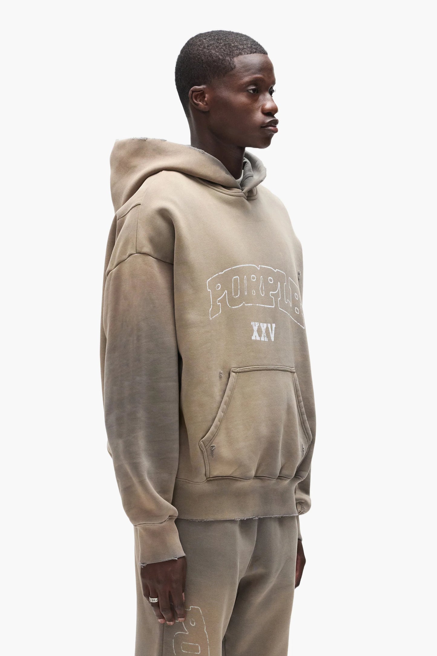 PURPLE-Slab Outline Hoodie-P401-HFGS425