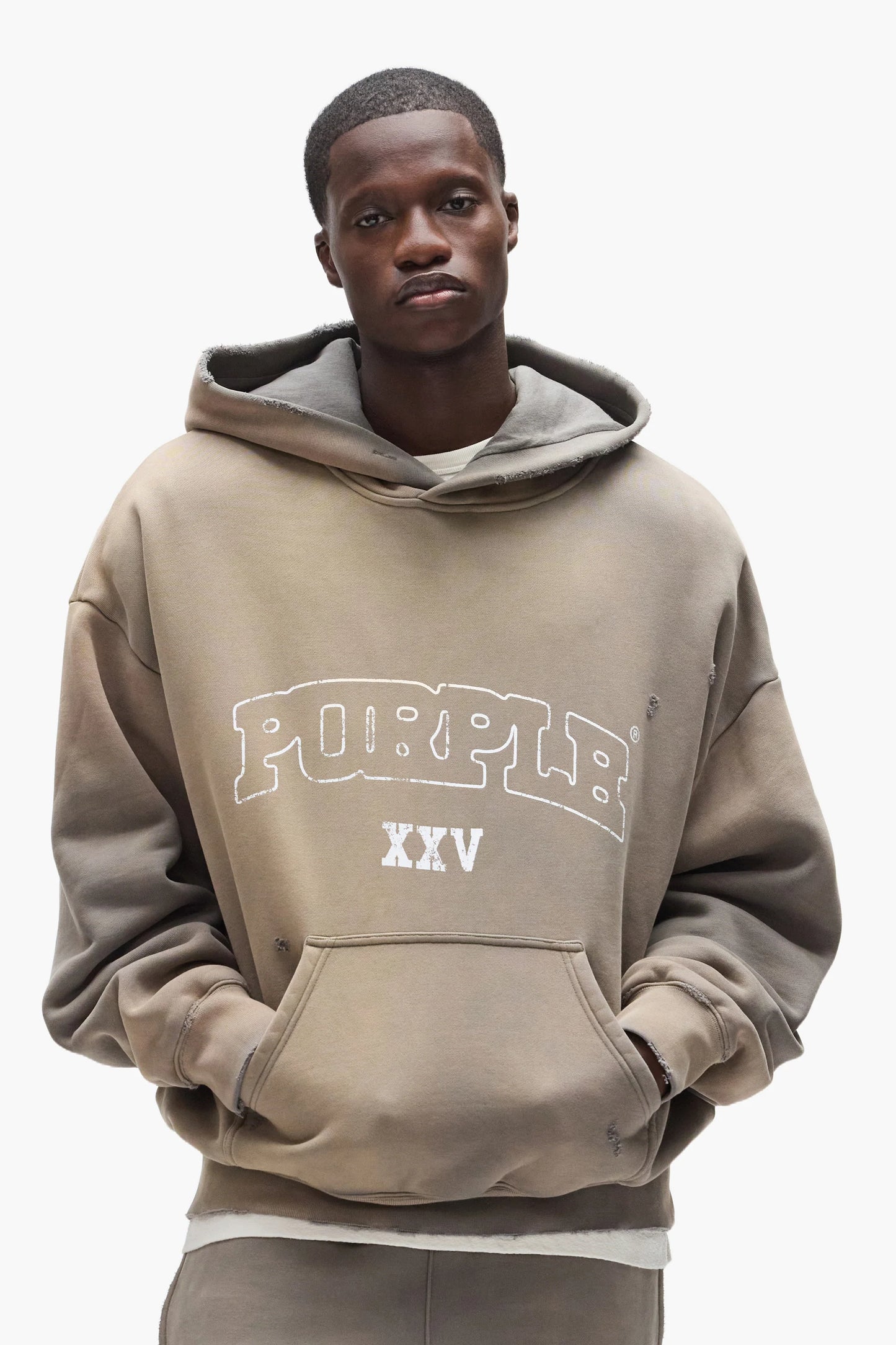 PURPLE-Slab Outline Hoodie-P401-HFGS425