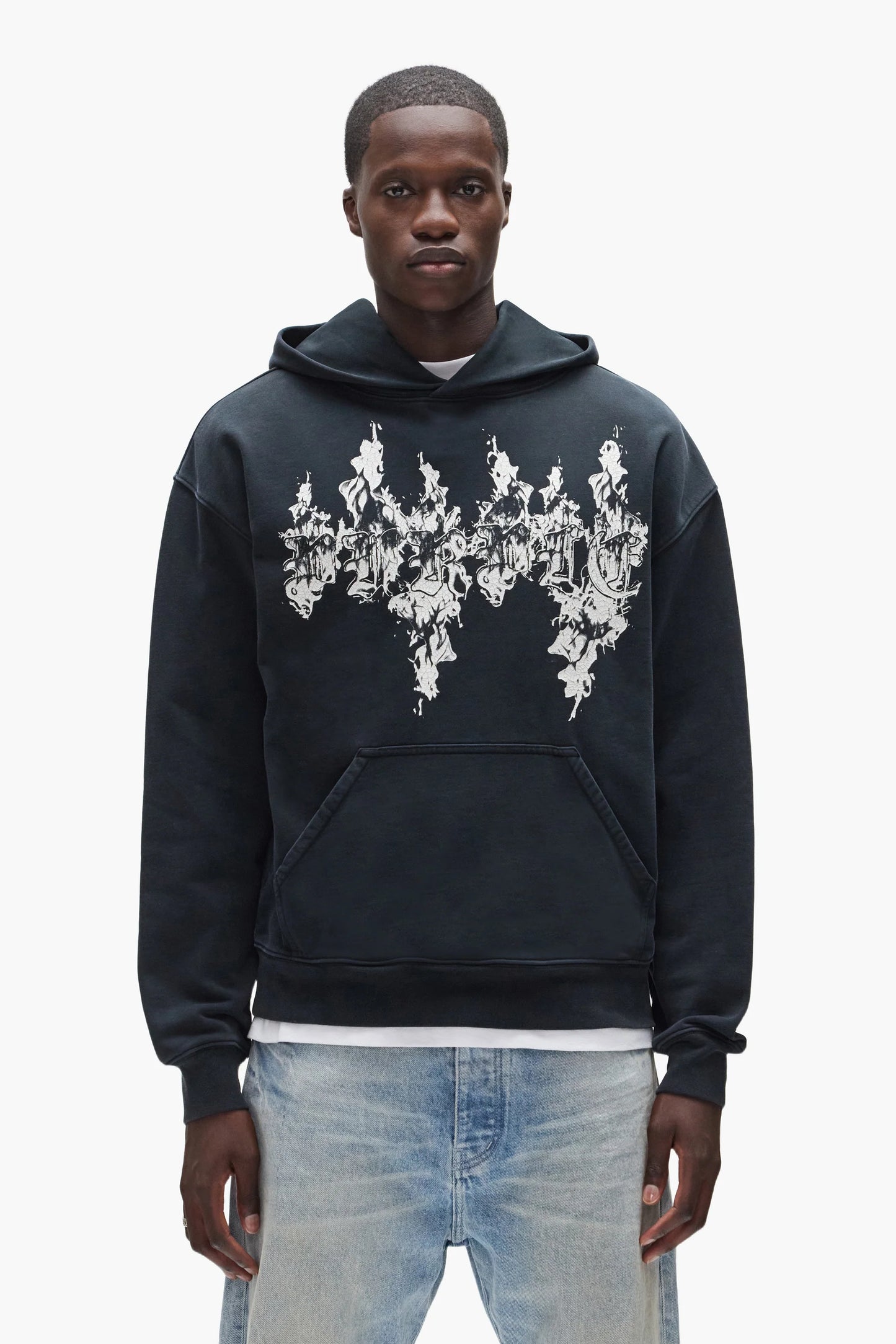 PURPLE-Gothic Flames Hoodie-P447-FTBF425
