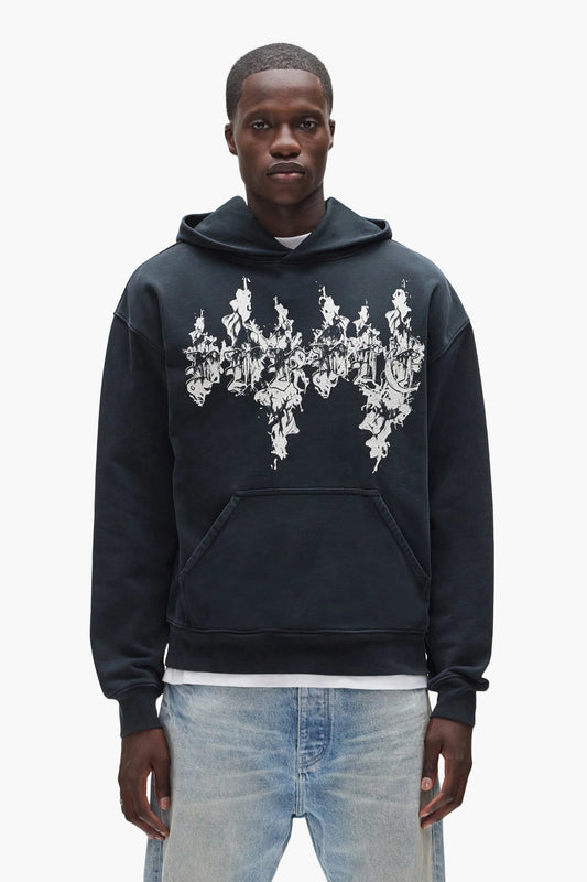 PURPLE-Gothic Flames Hoodie-P447-FTBF425