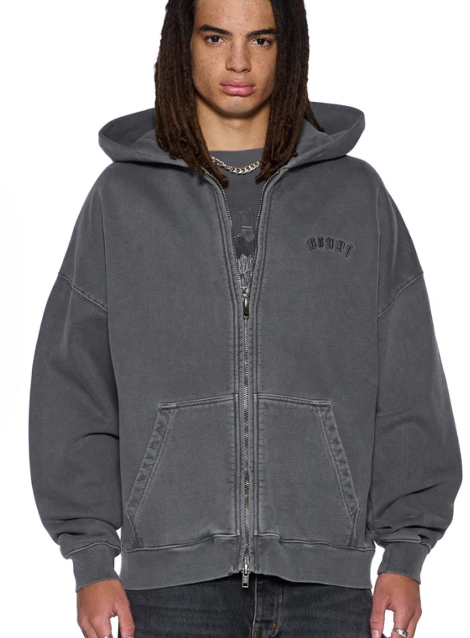 KSUBI-Serpent Ekcess Hoodie Faded Black-MFA25FL006