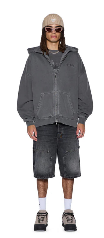 KSUBI-Serpent Ekcess Hoodie Faded Black-MFA25FL006