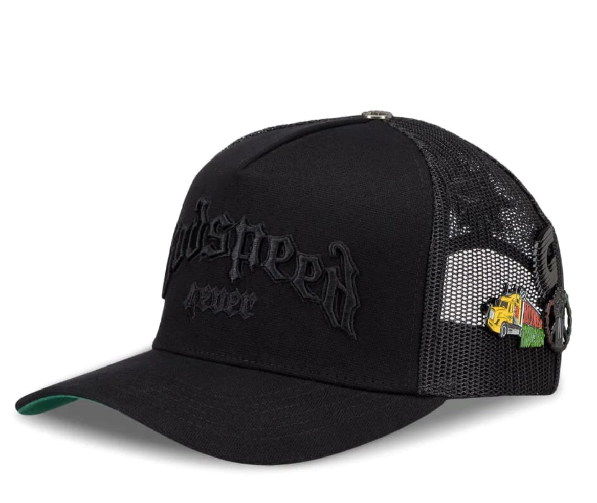 GODSPEED GS FOREVER TRUCKER HAT - BLUE-ORANGE - O/S