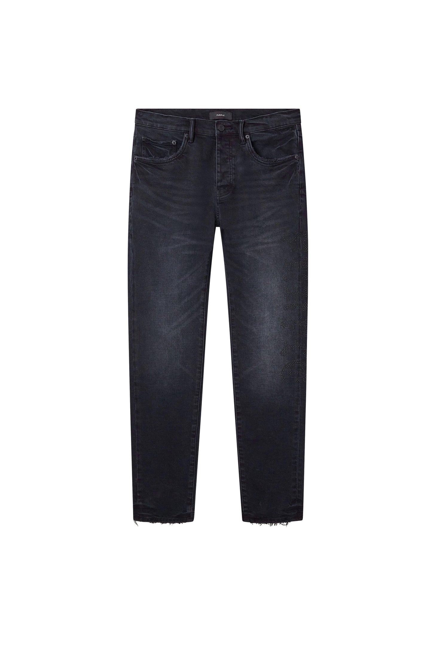 PURPLE-Black Purple Jeans P001 Hotfix Logo-P001-SHFL425