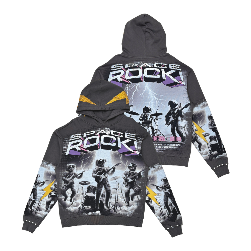 Stray Hoodie - Space Rock Pullover - Charcoal - ST1624