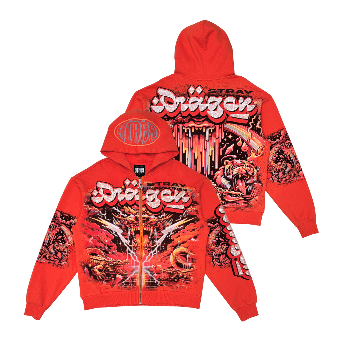 STRAY “DRAGON” FULL ZIP HOODIE