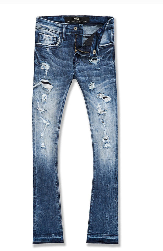 JORDAN CRAIG KIDS STACKED ROCKPORT DENIM (DEEP BLUE)-JTF1167RK
