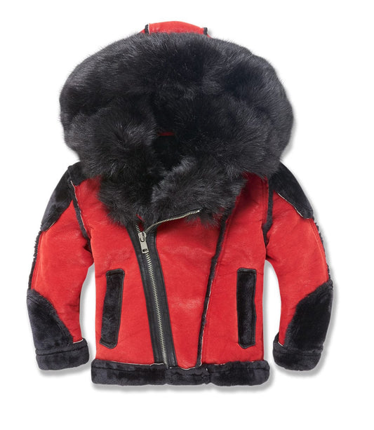 KIDS EL JEFE SHEARLING MOTO JACKET (BRED)
