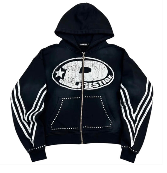 Prestige "P Logo" Rhinestone Hoodie