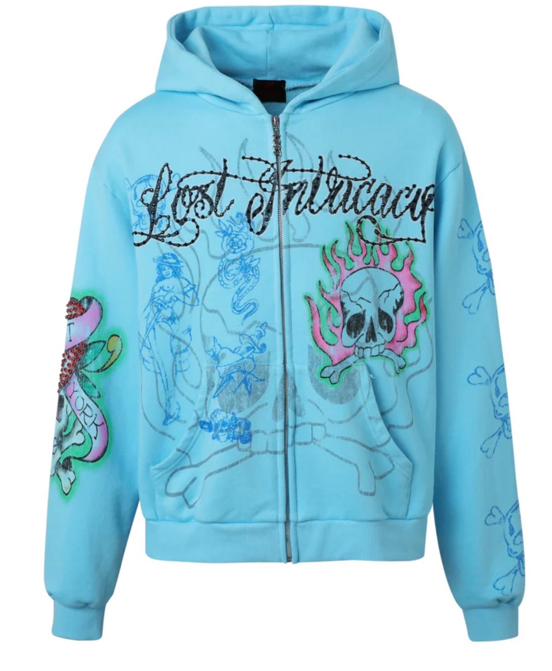 LOST INTRICACY Ink And Bones Hoodie