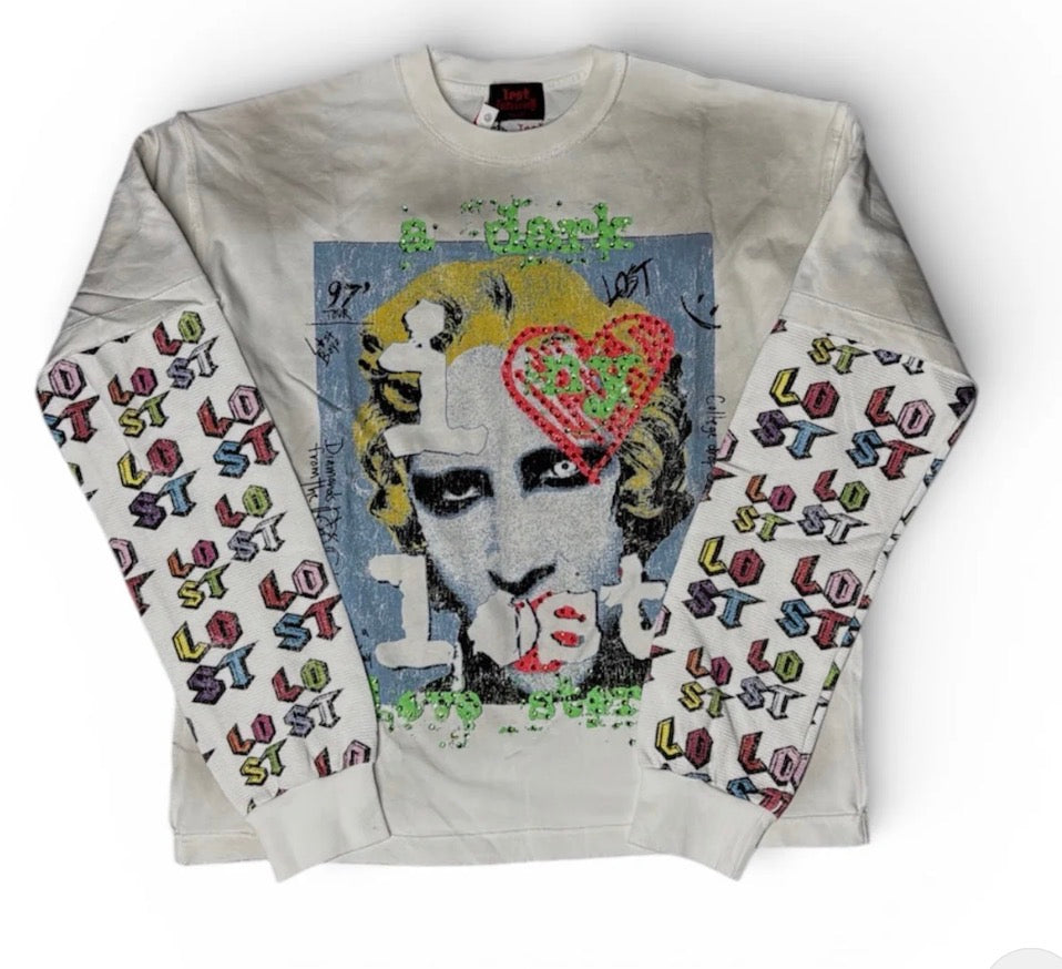 Lost Intricacy "Retro Riot" White Long Sleeve T-Shirt