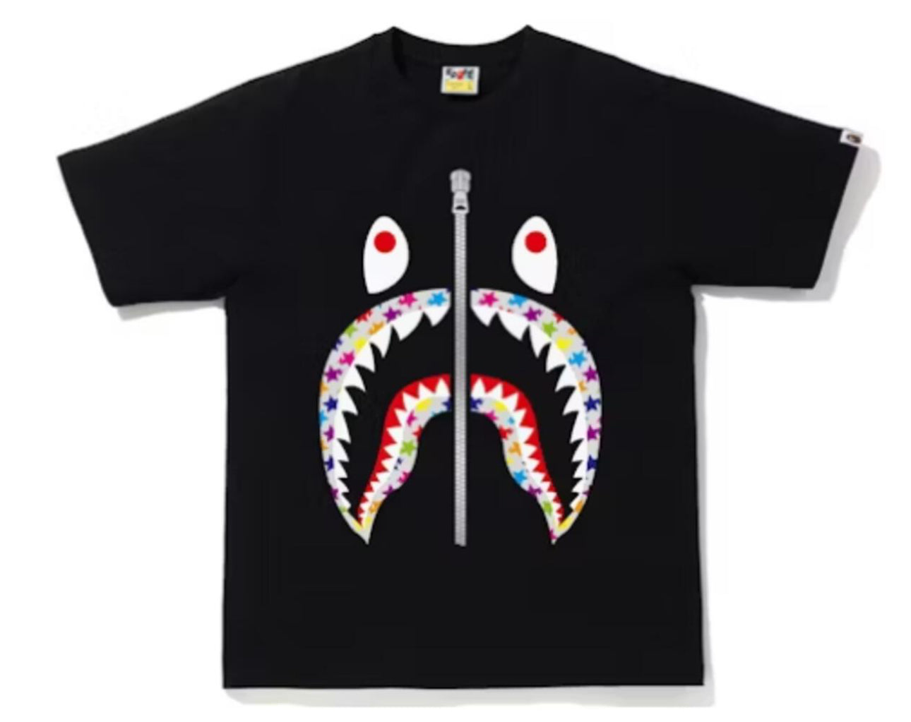 BAPE STE PATTERN SHARK TEE-1I30110042