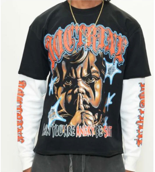 DOCTRINE DENIM Doctrine Be Silent LS Tee Black