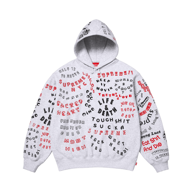 Supreme Too Deadly Hooded Sweatshirt 'Ash Grey' Supreme