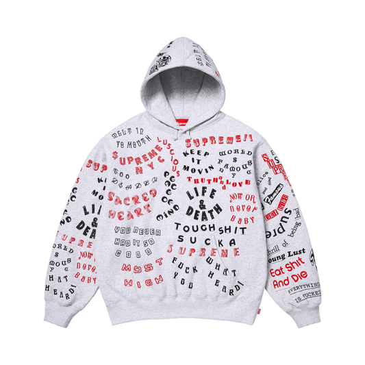 Supreme Too Deadly Hooded Sweatshirt 'Ash Grey' Supreme