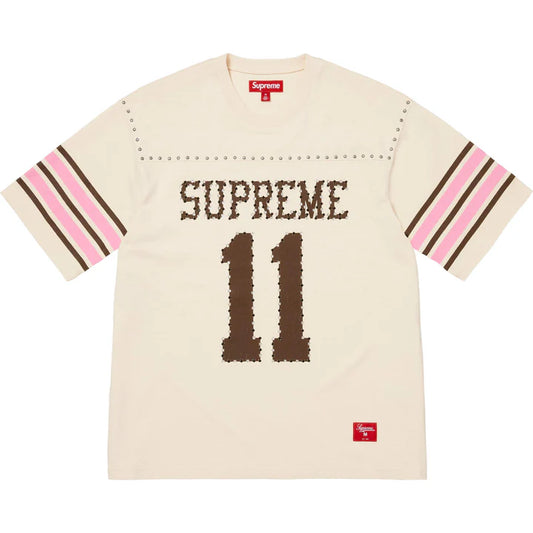 Supreme Studded Short-Sleeve Top 'Cream