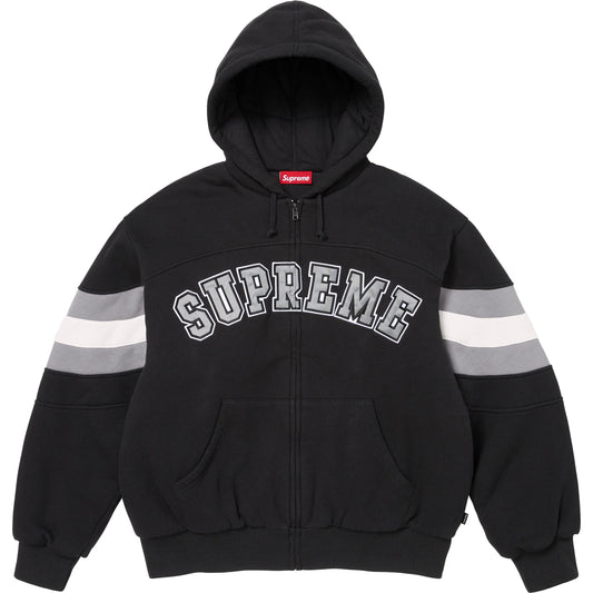 Supreme black zip up hoodie