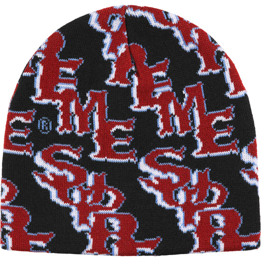 Supreme Slanted Gothic Outline Beanie 'Black