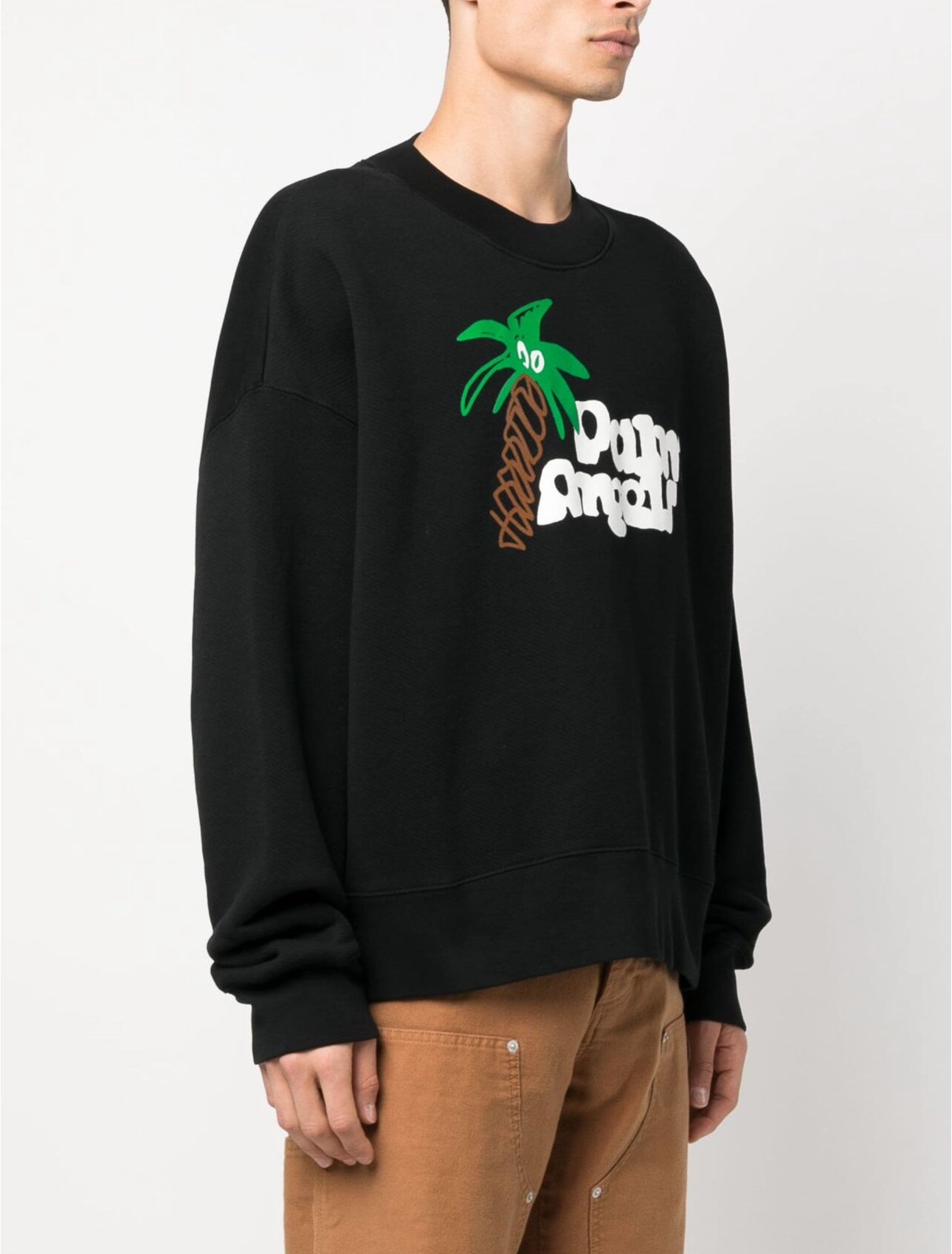 Palm Angels - logo-print organic cotton sweatshirt - PMBA026E23FLE0071001