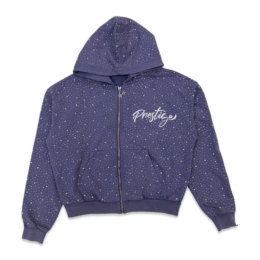 PRESTIGE-Prestige Collection | Diamond Dust Zip Hoodie - PURPLE