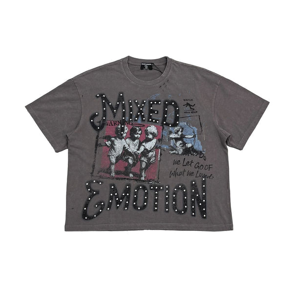 MIXED EMOTIONS - FRIENDS TEE - GREY